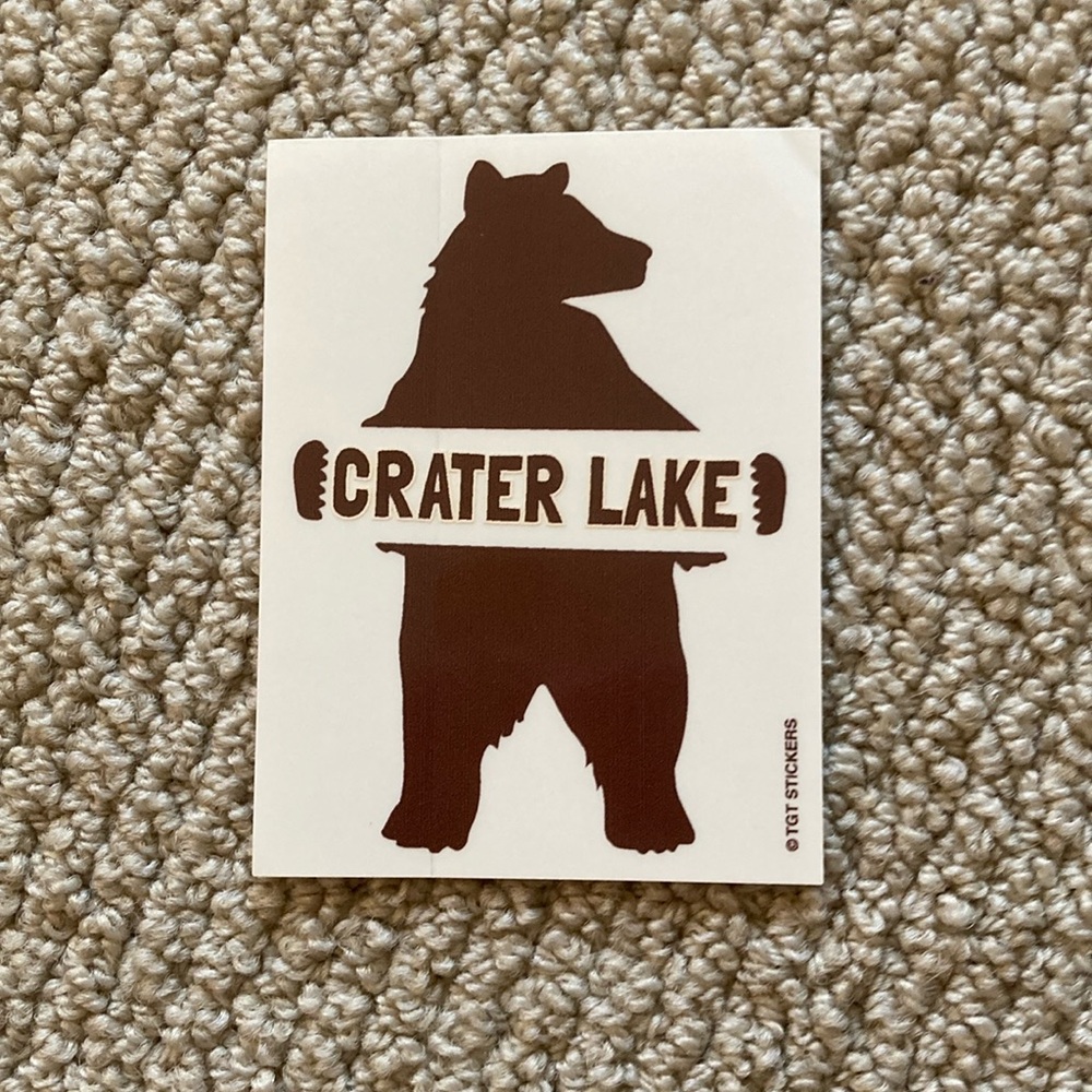 Crater Lake National Park Bear Sticker Oregon Graphic Parks Project Souvenir